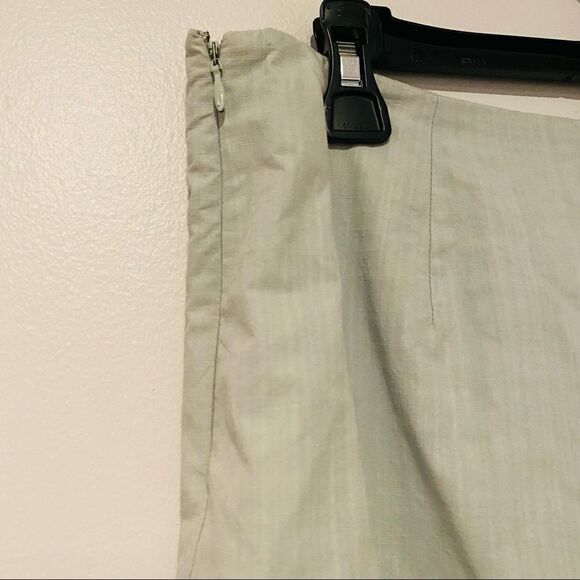 Club Monaco Light Green Flare Raw Edge Hem Skirt - Picture 3 of 5